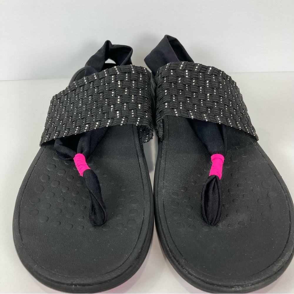 Vionic Serene Tia Pink Black Yoga Sling Back Sandals - Picture 11 of 16